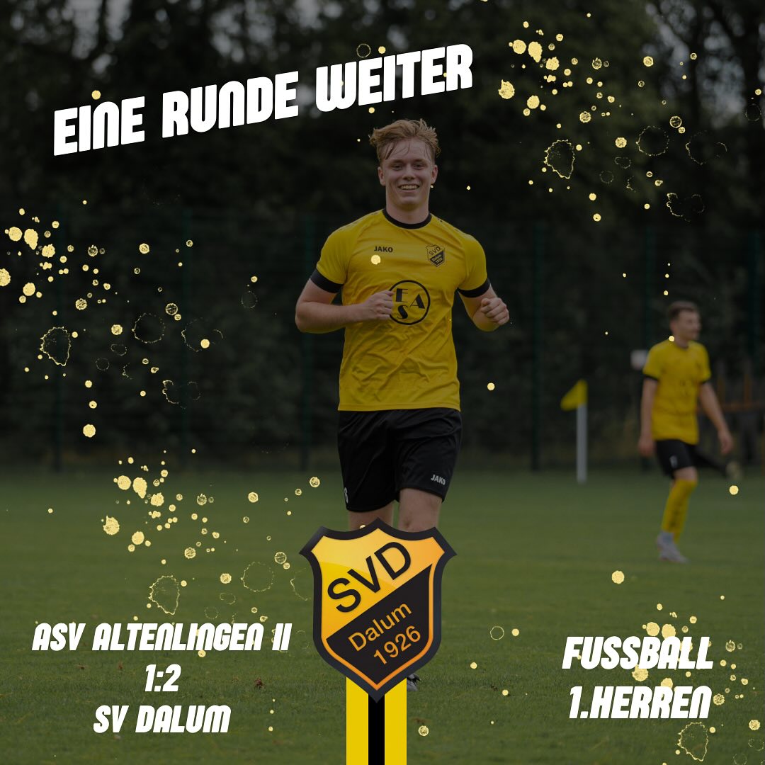 Einzug in die 2. Pokalrunde 🏆