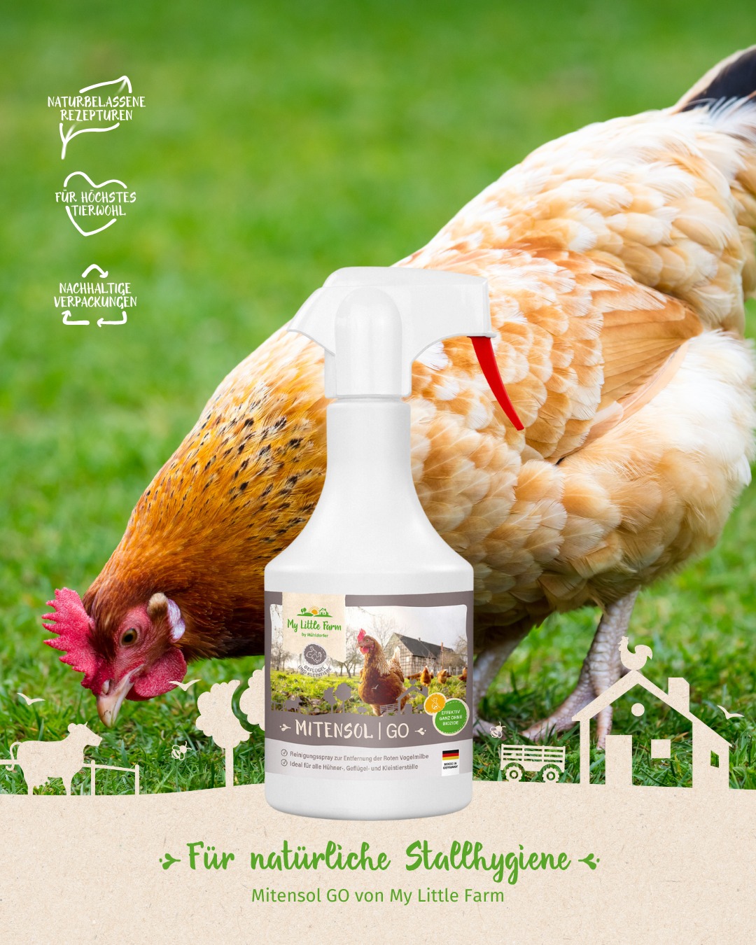 Natürlich gegen Milben: Rückstandsfreie Stallhygiene auf Pflanzenbasis 🌱Mitensol von My