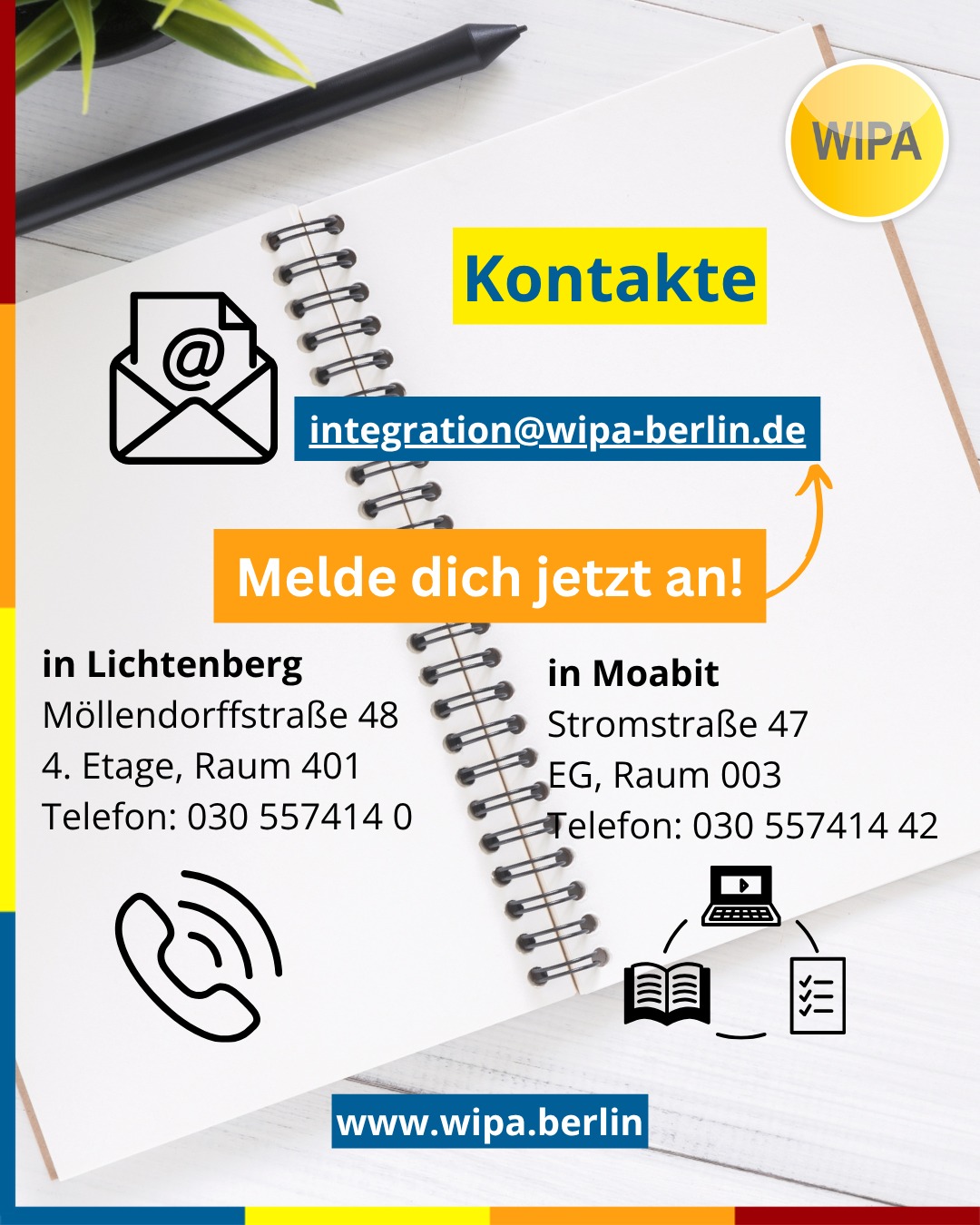 🇩🇪 In Deutschland ankommen – mit Sprache & Herz! 💬✨
Du möchtest in Deutschland leben, arbeiten und dich wirklich zuhause fühlen?
Dann ist unser Integrationskurs in Berlin genau das Richtige für dich!
💡 Was dich erwartet:
📘 Deutsch lernen von A1 bis B1 – Lesen, Schreiben, Sprechen & Verstehen
🌍 Spannende Einblicke in Kultur, Geschichte & Rechtsordnung in Deutschland
🎯 Zielgerichtete Vorbereitung auf den Deutsch-Test für Zuwanderer (DTZ) und den Test „Leben in Deutschland“ (TLiD)
🕓 600 Unterrichtseinheiten in nur 6 Monaten
📅 Monatlicher Einstieg möglich – ganz nach deinem Niveau
Starte jetzt deinen Weg – lerne Deutsch, finde Anschluss, baue dir dein neues Leben auf. 💪
Wir begleiten dich dabei!
📍 Integrationskurse & Deutschkurse in Berlin – persönlich & professionell.
📚Nächster Kursstart: 
📆 ab 03.11.25
⏰09:00 - 12:15
montags bis freitags
📍Stromstr. 47
10551 Berlin
📧integration@wipa-berlin.de
#Integrationskurs #Deutschlernen #DeutschkurseBerlin #IntegrationskurseBerlin #A1bisB1 #DTZ #LebeninDeutschland #DeutschfürZuwanderer #InDeutschlandLeben #DeutschlerneninBerlin #WIPABerlin #DeutschfürdenAlltag