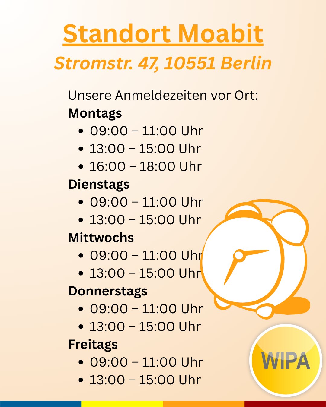 🇩🇪 Wann kann ich mich für einen Kurs bei WIPA anmelden?
Du suchst Deutschkurse online oder vor Ort? Dann bist du bei WIPA Berlin richtig. Bei uns findest du das passende Angebot für Deutsch und Englisch – und das das ganze Jahr über.
Wir bieten Deutschkurse online und in Präsenz – sowohl für Firmen als auch für Privatpersonen, inklusive BAMF-geförderter Kurse sowie Maßnahmen des Jobcenters und der Agentur für Arbeit.
Unser Kursangebot umfasst:
🌍 Deutschkurse online und in Präsenz
🏢 Deutschkurse für Firmen und Privatpersonen
🤝 Integrationskurse (BAMF-gefördert)
🔤 Alphabetisierungskurse
📖 Deutsch für gering Literalisierte
💼 Berufssprachkurse (BSK)
🎯 Jobcoaching
🗣️ Sprachcoaching
🇬🇧 Englischfit
📘 Englischkurse
🧒 Kinderkurse (Deutsch und Englisch für Vorschulkinder und Grundschüler)
📝 Prüfungsvorbereitung (telc, XpertBusiness, Microsoft Specialist, MSA)
💻 Praxisnahe Informatikkurse
📊 Umschulungen und Weiterbildungen im Bereich Büromanagement, Lohn und Gehalt, Finanz- und Buchhaltung
WIPA Berlin ist zudem ein zertifiziertes Prüfungszentrum für telc- und XpertBusiness-Prüfungen.
Die Anmeldezeiten und Kursstarts variieren je nach Kursformat und Förderung. Kontaktiere uns frühzeitig – wir beraten dich individuell und begleiten dich Schritt für Schritt.
👉 Jetzt anmelden und mit WIPA Berlin durchstarten!
Register for our courses and exams and start your learning journey at WIPA Berlin
🌍 Online and in-person German courses
🏢 German courses for companies and private individuals
🤝 Integration courses (BAMF-funded)
🔤 Alphabetization courses
📖 German for learners with low literacy
💼 Vocational German courses (BSK)
🎯 Job coaching
🗣️ Language coaching
🇬🇧 Englishfit
📘 English courses
🧒 Children’s courses (German and English for preschool and primary school children)
📝 Exam preparation (telc, XpertBusiness, Microsoft Specialist, MSA)
💻 Practical IT courses
📊 Retraining programs and further education in office management, payroll, finance, and accounting
#deutschonline #germanclasses #learngerman #telcexams #deutschonline #germanforkids #learnenglish #germanandcareer #businessenglish #englishforkids #studygermaninberlin