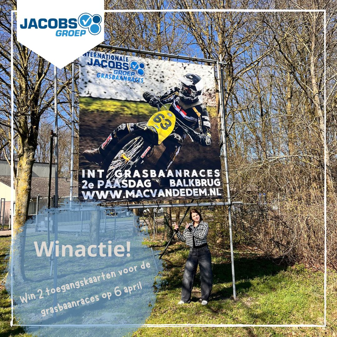 Ook dit jaar zijn wij weer trotse hoofdsponsor van de internationale Jacobs Groep Grasbaanraces!
Daarom geven wij 2 toegangskaarten weg aan één van onze volgers!
Wat moet je doen om kans te maken?
• Volg ons op Facebook of Instagram
• Deel dit bericht in je verhaal
• Tag in de reacties met wie jij hierheen wilt gaan
Op dinsdag 31 maart maken wij de winnaar bekend!
@grasbaanracesbalkbrug