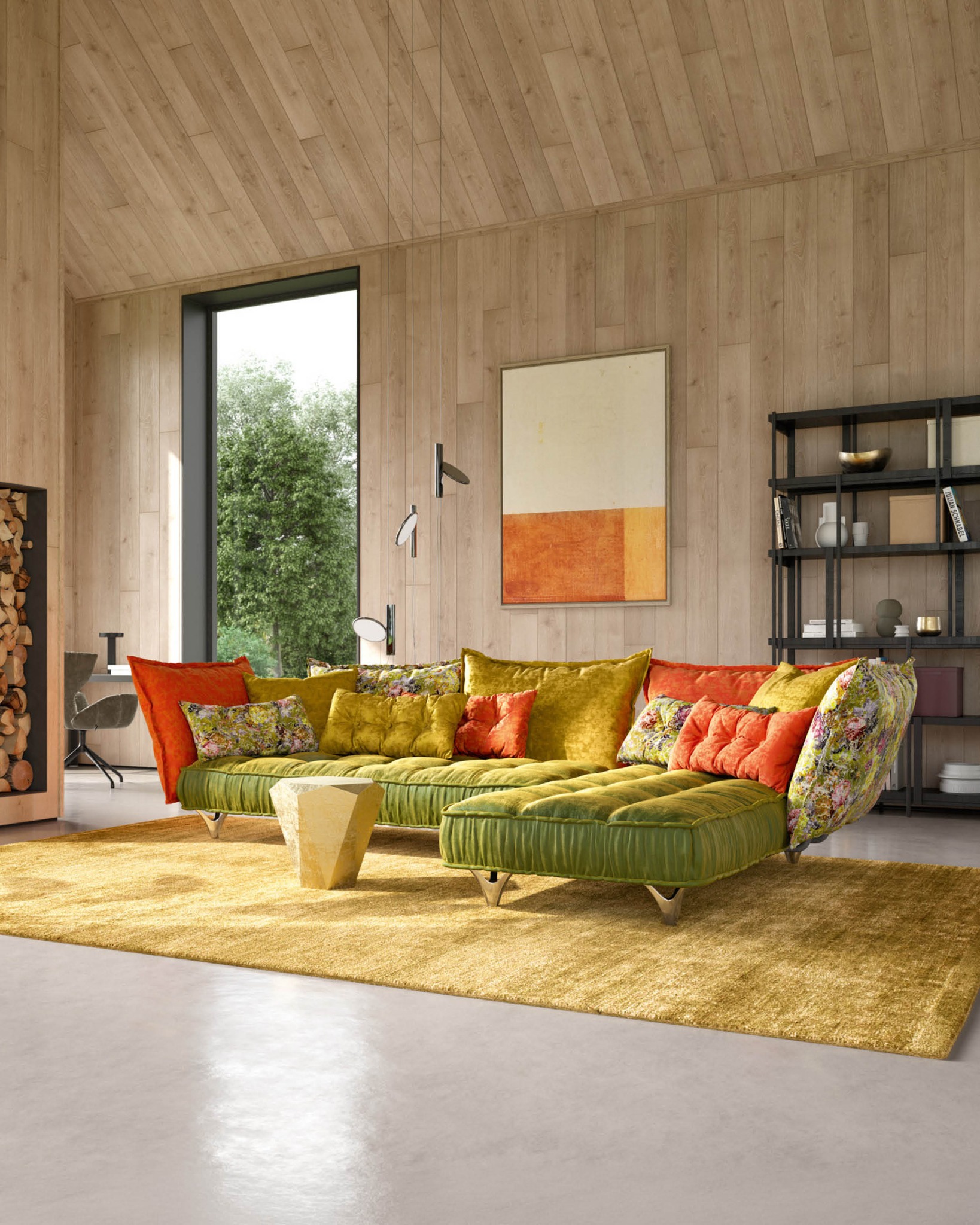 Ohlinda bringt den Sommer ins Wohnzimmer. 🌿
Grün, Gold, Orange und floraler Gobelin treffen auf ein...