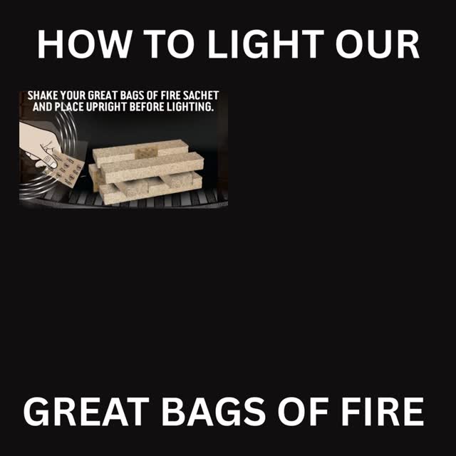 Our new ZIP Great Bags of Fire are 100% natural and make starting a fire easy. Simply SHAKE IT, STAN