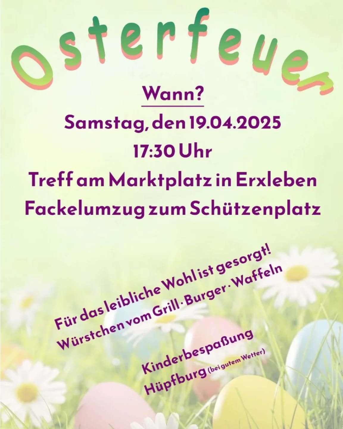 Ihr Lieben, das #osterfeuer darf wegen der hohen Waldbrandgefahr nicht entzündet werden aber de....