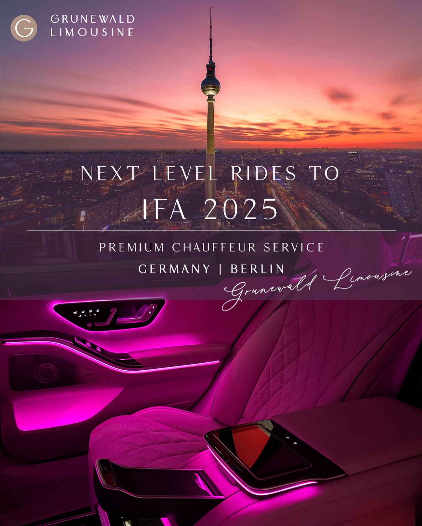 ✨ IFA Berlin 2025 | Arrive in Style ✨
Whether it’s a direct transfer to the IFA or hourly booking for your stay in Berlin - our Premium Chauffeur Service ensures you travel in comfort, elegance, and ease.
Experience the difference of our luxury fleet, driven by highly trained chauffeurs who provide discretion, reliability, and first-class service.
Enjoy the exhibition - we’ll take care of the rest.
👉 Book your ride now and experience Berlin the stress-free way.
#ifaberlin #luxurycarhire #berlintourism #limousines #chauffeurberlin #chauffeurservices #chauffeur #luxuryvan #blacklimousine #luxuryhotels #berlincity #blacklimo #vipservices #firstclass #businessclasstravel #businessclass #shuttleservice #airporttransfer #privatejet #visitberlin #bmw740i #mercedessclass #firstclassflight #germanytravel #visitgermany #businesslife #berlintour #ifa #germanytourism #travelgermany
