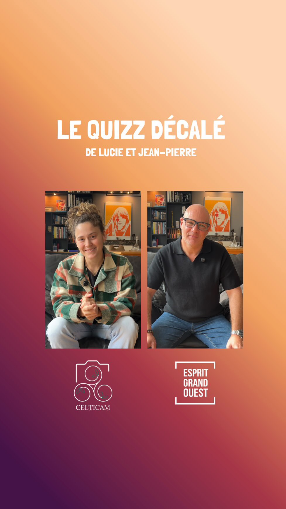 Lucie & Jean-Pierre, dirigeants d’agence de production audiovisuelle, s’allient pour vos projets en communication ! 🎥
Une alliance d’imagination et de stratégie pour une com authentique et impactante.
Celticam et Esprit Grand Ouest, votre duo gagnant !
•
•
•
#agencedecommunication #realisateur #realisatrice #audiovisuel #bretagne #entrepeneur #filmproduction #production #collaborate