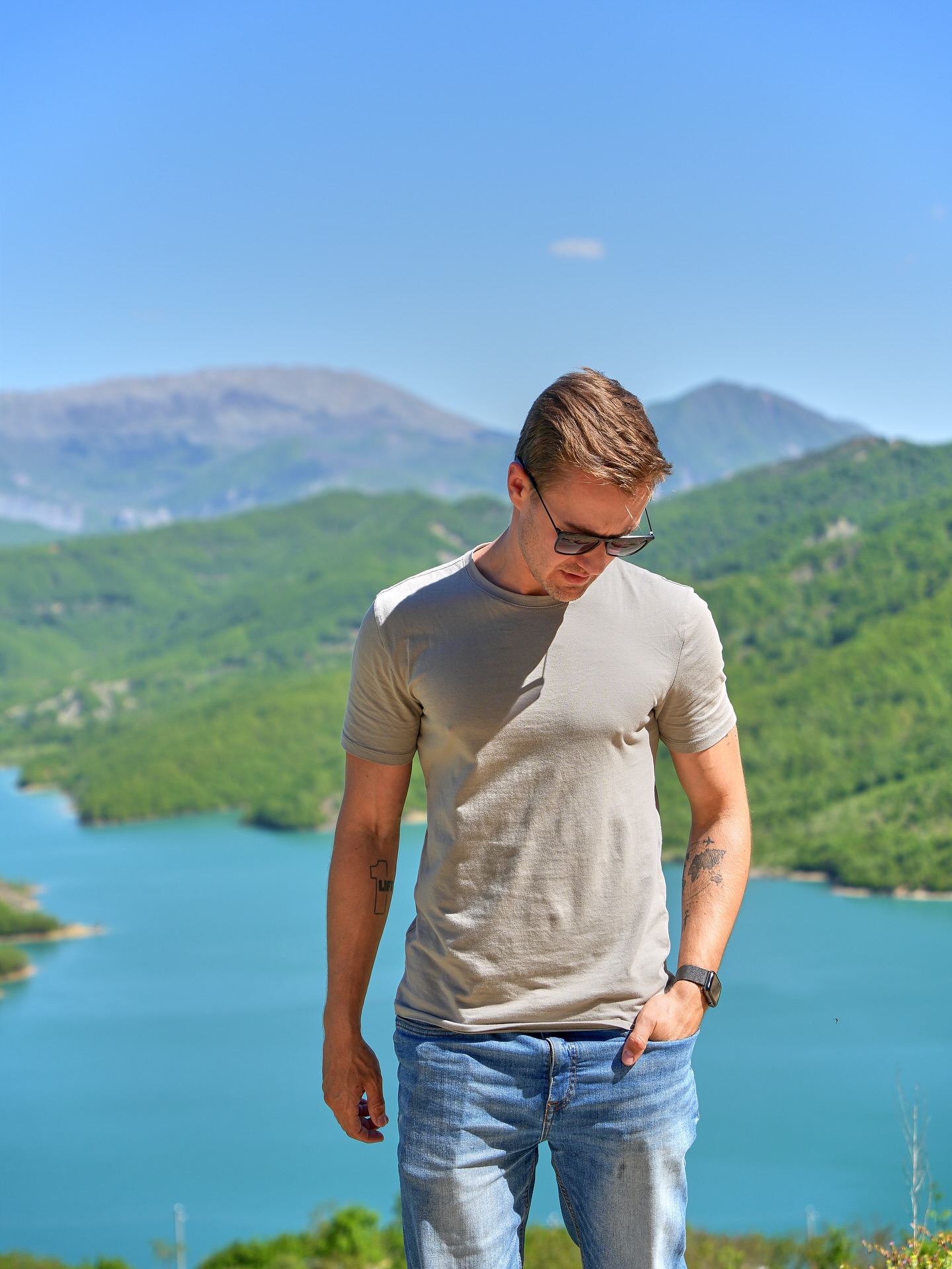 Enjoying the dreamy views at Bovilla Reservoir 🌿👉 Best time to visit: spring to early autumn, when the colors are at their best.🚗 It’s only about a 1-hour drive from Tirana. The last stretch is a bit bumpy, but the views are absolutely worth it!#travel #travelgoals