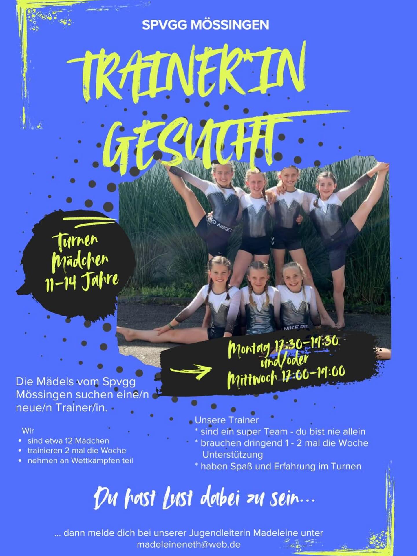 TRAINER*IN GESUCHT 🕵️♀️ - gerne teilen!