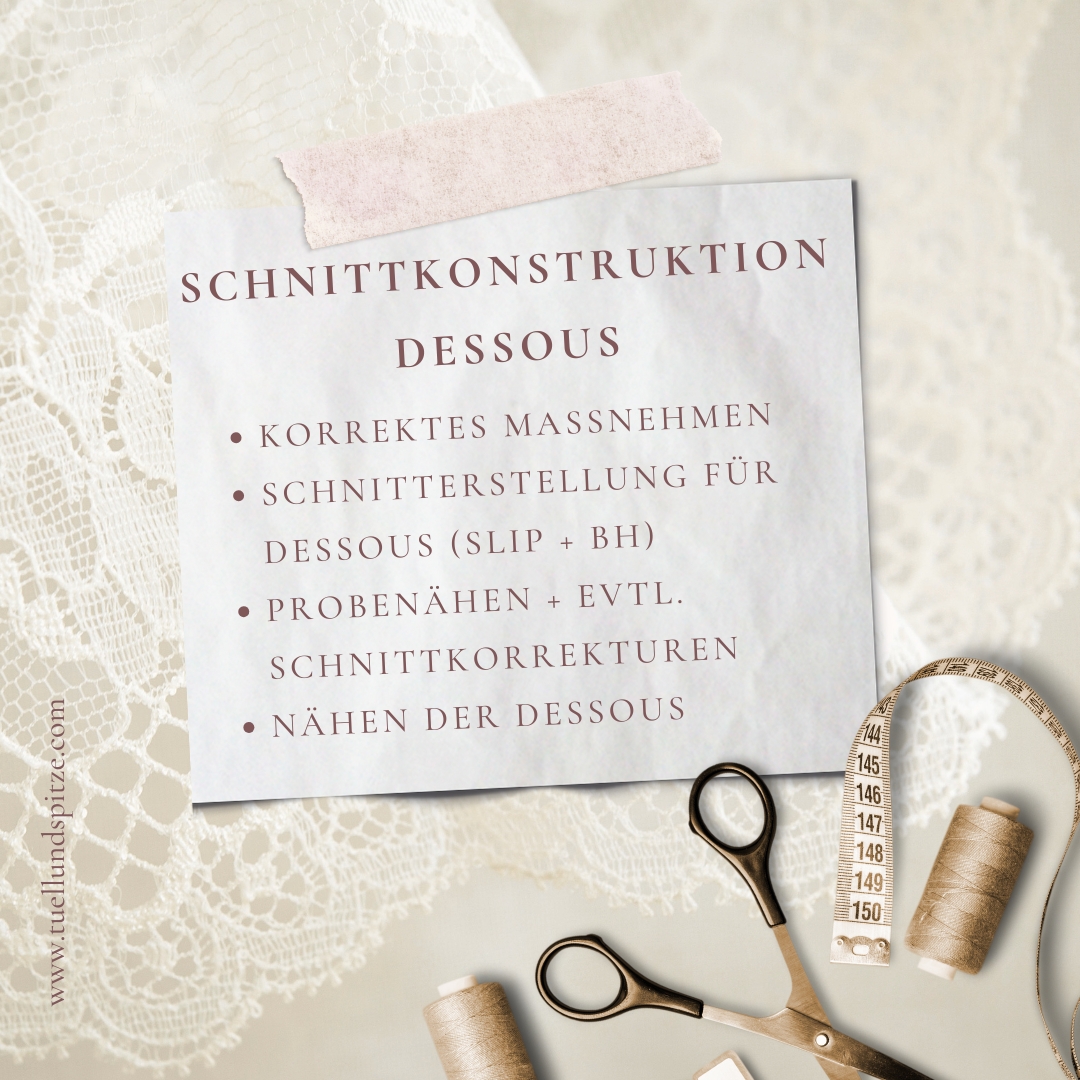 DESSOUS-NÄHKURSE 2026 - Die neuen Termine sind online! 🧵
Ich helfe dir bei deinem Einstieg ins Dessous-Nähen oder - wenn du bereits erste Erfahrungen im Dessous-Nähen gemacht hast - das nächste Level zu erreichen!
Starte das neue Jahr kreativ
✂️ tuellundspitze.com/dessous-naehkurse
Das erwartet dich in den Kursen:
GRUNDKURS DESSOUS NÄHEN (TAGESKURS)
🧵 Verarbeitungs- und Nähtechniken für Dessous
🧵 Stoffdehnungen
🧵 Spitze richtig spiegeln
🧵 Slip nähen
BH-WORKSHOP (WOCHENENDKURS)
🧵 Bügelgröße ermitteln
🧵 Fertigschnitt an Kurzwaren anpassen
🧵 Futter für BH-Cups + Rückenbänder kennenlernen
🧵 BH-Design
🧵 BH Schritt für Schritt nähen
SCHNITTKONSTRUKTION FÜR DESSOUS (WOCHENENDKURS)
🧵 korrektes Maßnehmen
🧵 Schnitterstellung für Dessous (Slip + BH)
🧵 Probenähen + evtl. Schnittkorrekturen
🧵 nähen der Dessous
💥 1:1-COACHING (WOCHENEND-WORKSHOP) 💥
FÜR FORTGESCHRITTENE DESSOUS-NÄHENDE
Erreiche das nächste Level deiner Dessous-Nähkenntnisse und tauche tief ein in Tipps und Tricks!
An diesem Wochenende bestimmst DU die Themen, die wir an diesem Kurs-Wochenende gemeinsam besprechen und durcharbeiten. Deine Fragen – meine Unterstützung.
Nach dem Kurs fühlst du dich sicher im Umgang mit der Schnittkonstruktion, allen Verarbeitungstechniken und den Materialien.
Zu den Kurseterminen:
👉 tuellundspitze.com/dessous-naehkurse/
#dessousnähenlernen #dessousnähen #dessousnähkursewiesbaden #lingeriemaking #nähkurse2026 #dessousnähkurs #howtosewlingerie #bhnähen #slipnähen #dessousschneiderei #tüllundspitzewiesbaden #unterwäschenähen #dessous #lingerie #lace #spitze #dentelle #nähkurse #wiesbaden