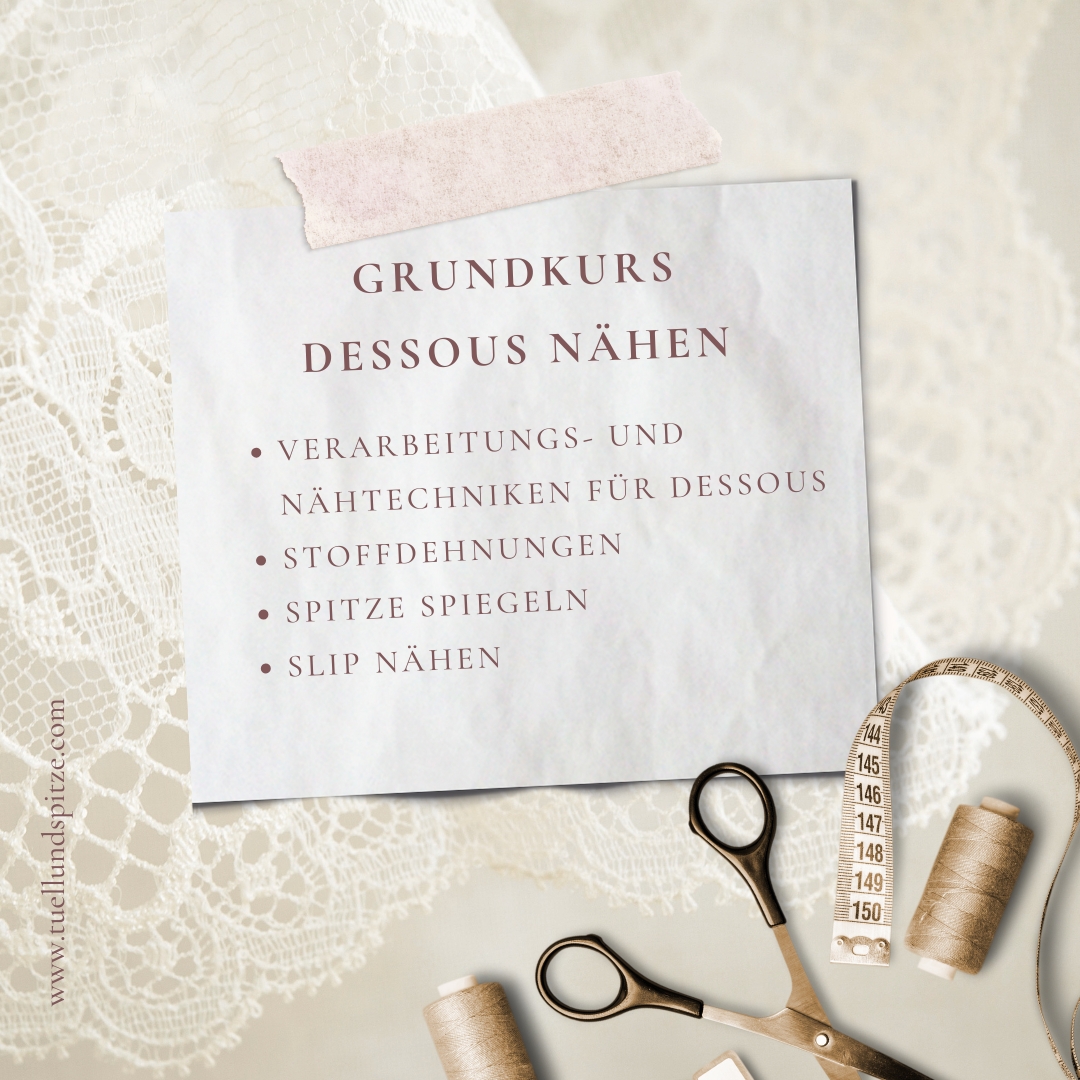 DESSOUS-NÄHKURSE 2026 - Die neuen Termine sind online! 🧵
Ich helfe dir bei deinem Einstieg ins Dessous-Nähen oder - wenn du bereits erste Erfahrungen im Dessous-Nähen gemacht hast - das nächste Level zu erreichen!
Starte das neue Jahr kreativ
✂️ tuellundspitze.com/dessous-naehkurse
Das erwartet dich in den Kursen:
GRUNDKURS DESSOUS NÄHEN (TAGESKURS)
🧵 Verarbeitungs- und Nähtechniken für Dessous
🧵 Stoffdehnungen
🧵 Spitze richtig spiegeln
🧵 Slip nähen
BH-WORKSHOP (WOCHENENDKURS)
🧵 Bügelgröße ermitteln
🧵 Fertigschnitt an Kurzwaren anpassen
🧵 Futter für BH-Cups + Rückenbänder kennenlernen
🧵 BH-Design
🧵 BH Schritt für Schritt nähen
SCHNITTKONSTRUKTION FÜR DESSOUS (WOCHENENDKURS)
🧵 korrektes Maßnehmen
🧵 Schnitterstellung für Dessous (Slip + BH)
🧵 Probenähen + evtl. Schnittkorrekturen
🧵 nähen der Dessous
💥 1:1-COACHING (WOCHENEND-WORKSHOP) 💥
FÜR FORTGESCHRITTENE DESSOUS-NÄHENDE
Erreiche das nächste Level deiner Dessous-Nähkenntnisse und tauche tief ein in Tipps und Tricks!
An diesem Wochenende bestimmst DU die Themen, die wir an diesem Kurs-Wochenende gemeinsam besprechen und durcharbeiten. Deine Fragen – meine Unterstützung.
Nach dem Kurs fühlst du dich sicher im Umgang mit der Schnittkonstruktion, allen Verarbeitungstechniken und den Materialien.
Zu den Kurseterminen:
👉 tuellundspitze.com/dessous-naehkurse/
#dessousnähenlernen #dessousnähen #dessousnähkursewiesbaden #lingeriemaking #nähkurse2026 #dessousnähkurs #howtosewlingerie #bhnähen #slipnähen #dessousschneiderei #tüllundspitzewiesbaden #unterwäschenähen #dessous #lingerie #lace #spitze #dentelle #nähkurse #wiesbaden