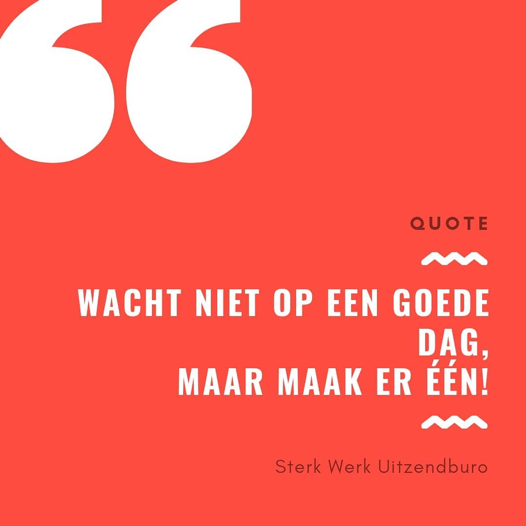 Quote voor vandaag 💭
Een beetje positiviteit kunnen we wel gebruiken in deze, nogsteeds, onwerkelijke tijd. 🍀😷 #staystrong
.
.
.
#quotevandedag #quote #positivethinking #fridayvibes #instadaily #geluk #sterk #SterkWerkUitzendburo #sterkwerk #uitzendbureau