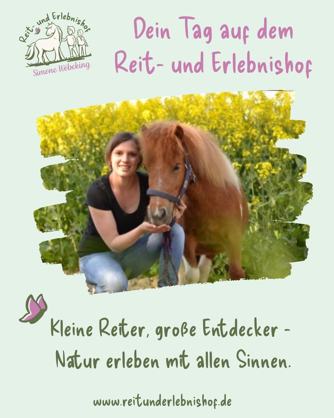 Herzensempfehlung aus der Nachbarschaft 💗🐴
Heute haben wir eine tolle Empfehlung für euch. Direkt in unserer Nähe!
Der Reit- und Erlebnishof von Simone Wöbeking bietet ein vielseitiges Reit- und Naturerlebnis für Kinder. 🐴
Zum Angebot gehören unter anderem Ponyabenteuer in der Gruppe, individuelle Einzelangebote, Eventtage sowie kleine Hoffeste.
Besonders schön:
🐴 keine Vorerfahrung nötig
🐴 kindgerechter und achtsamer Umgang mit den Ponys
🐴 Natur erleben mit allen Sinnen
Ein liebevoll gestaltetes Angebot, bei dem Zeit, Ruhe und das Miteinander von Mensch, Tier und Natur im Mittelpunkt stehen. ✨
Die Angebote können direkt über die Homepage gebucht werden!
Alle weiteren Informationen findet ihr unter: www.reitunderlebnishof.de
Wir wünschen euch viel Spaß! 😍🐴