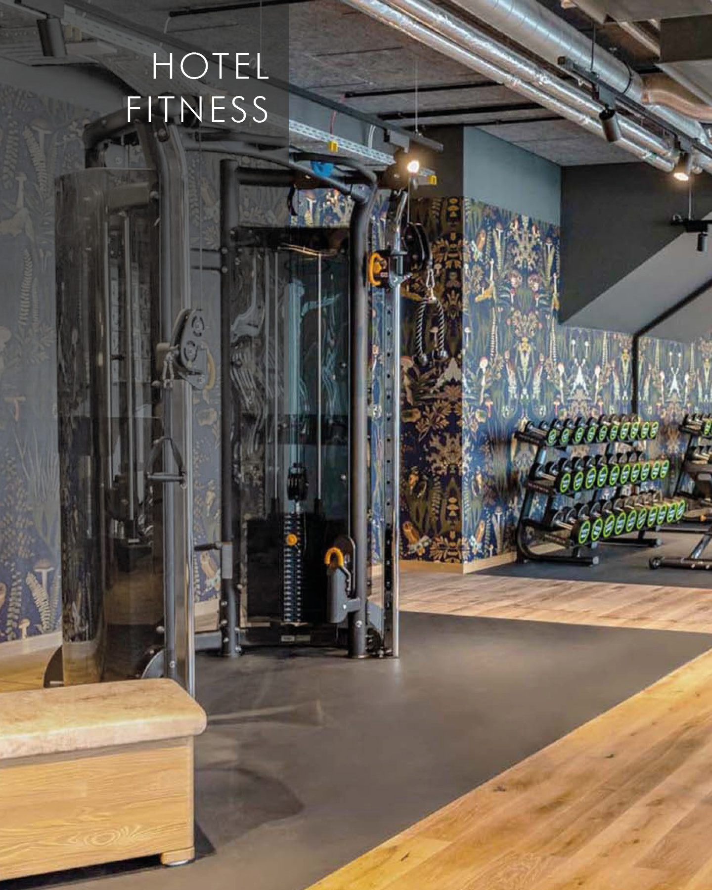 HOTEL FITNESS AREAS
Smart room timing for hotel fitness areas.
Flexible concepts, clear zones, maximum utilisation.
1. me and all hotel Ulm, DE
2. Grand Tirolia Kitzbühel, AT
3. International hotel group, CH
4. 7Pines Resort Ibiza, ES
#kitzigdesignstudios #kitziginteriordesign #interiordesign #hotelspa #spa #wellness #health #relax #spaday #luxury #natural #hotelgym
