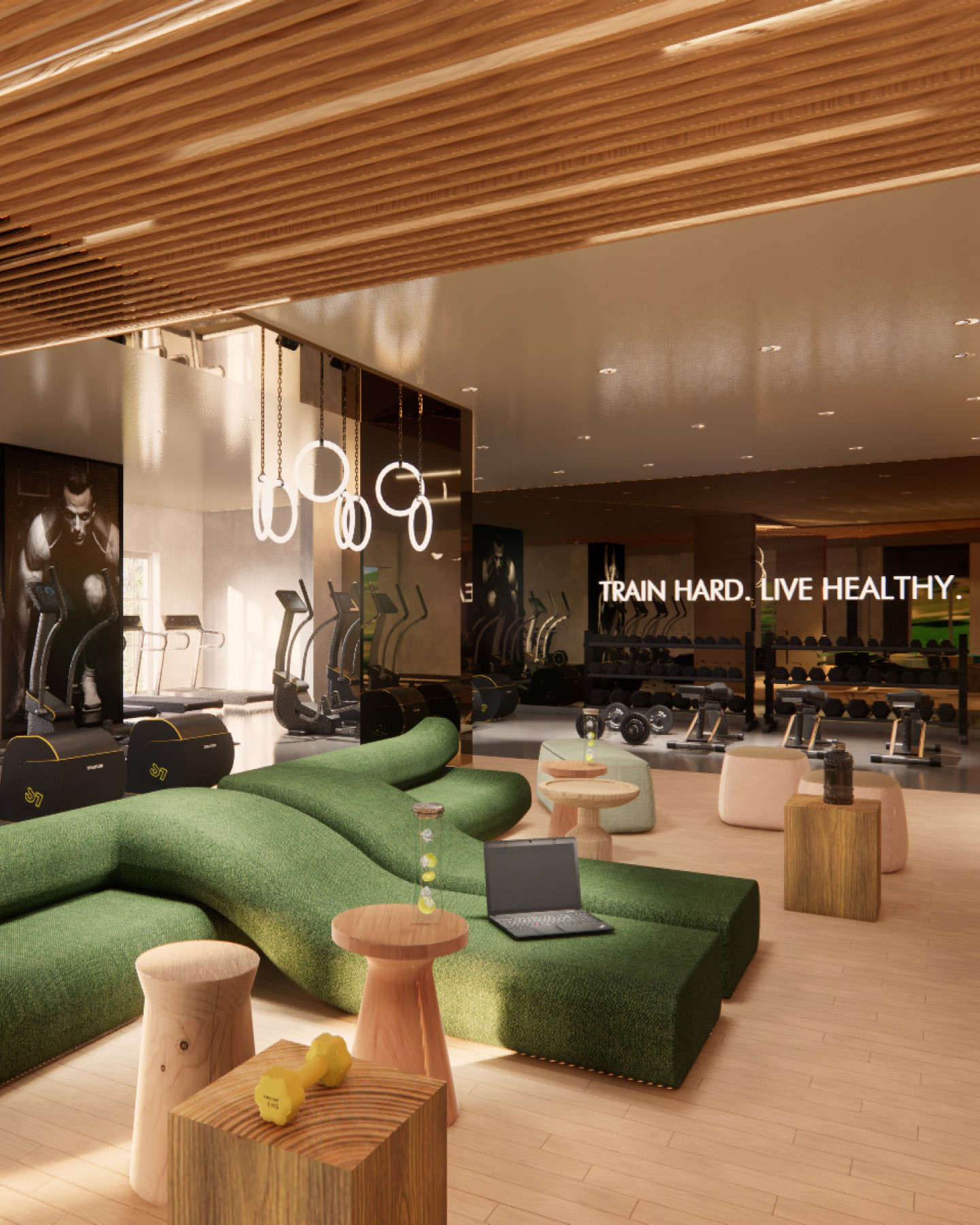 HOTEL FITNESS AREAS
Smart room timing for hotel fitness areas.
Flexible concepts, clear zones, maximum utilisation.
1. me and all hotel Ulm, DE
2. Grand Tirolia Kitzbühel, AT
3. International hotel group, CH
4. 7Pines Resort Ibiza, ES
#kitzigdesignstudios #kitziginteriordesign #interiordesign #hotelspa #spa #wellness #health #relax #spaday #luxury #natural #hotelgym
