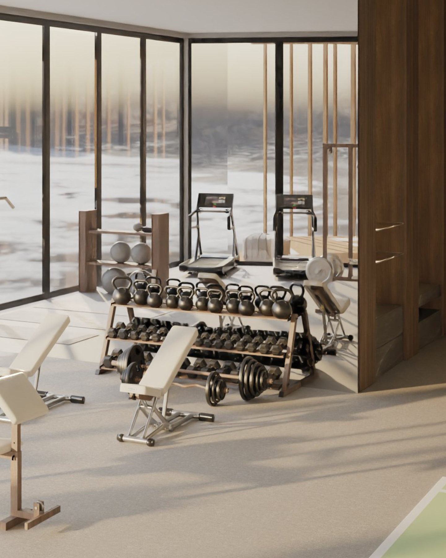 HOTEL FITNESS AREAS
Smart room timing for hotel fitness areas.
Flexible concepts, clear zones, maximum utilisation.
1. me and all hotel Ulm, DE
2. Grand Tirolia Kitzbühel, AT
3. International hotel group, CH
4. 7Pines Resort Ibiza, ES
#kitzigdesignstudios #kitziginteriordesign #interiordesign #hotelspa #spa #wellness #health #relax #spaday #luxury #natural #hotelgym
