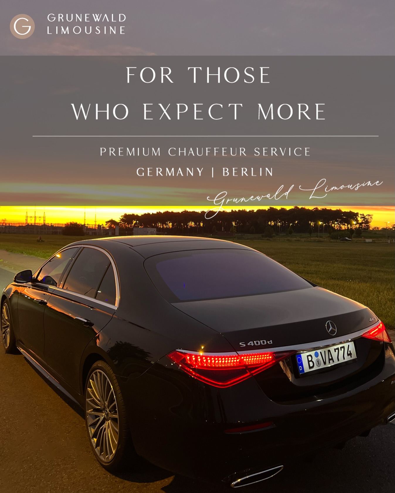 Grunewald Limousine Chauffeur Service represents far more than a simple transfer from A to B. It is about discretion, precision, and a travel experience defined by true luxury.
Our promise to you:
✨ Absolute reliability and punctuality
✨ Professionally trained, discreet chauffeurs
✨ English-speaking drivers with excellent local knowledge
✨ High-end first-class limousines & business vans
✨ Exceptional comfort and immaculate vehicles
✨ Personalized service and dedicated client care
✨ Transparent and fair pricing
✨ Tailor-made transportation for business, events & private occasions
Because true luxury lies in every detail of the journey.
#luxurytravel #viptransfer #luxuryhotels #chauffeurservice #blackcarservice