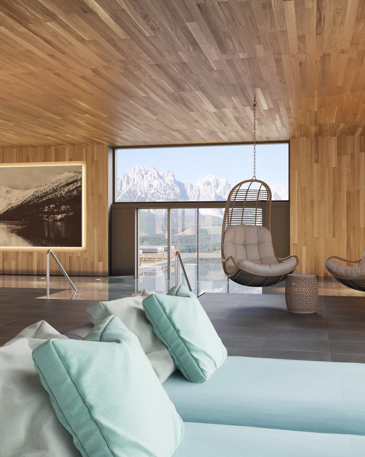 ALPINE SPA
With a magnificent panoramic view of the mountains, it doesn't take much more than a minimalist design with natural materials, subtle colours and cosy lounging areas to create the perfect place to relax and regenerate.
Design by Kitzig Interior Design
#interiordesign #design #architecture #interior #lifestyle #luxury #project #travelinspiration #luxurytravelling #relax #luxurylifestyle #luxuryrestaurant #designrestaurant #boutiquehotel #designhotel #hotelspa #spa #wellness #health #spaday #natural