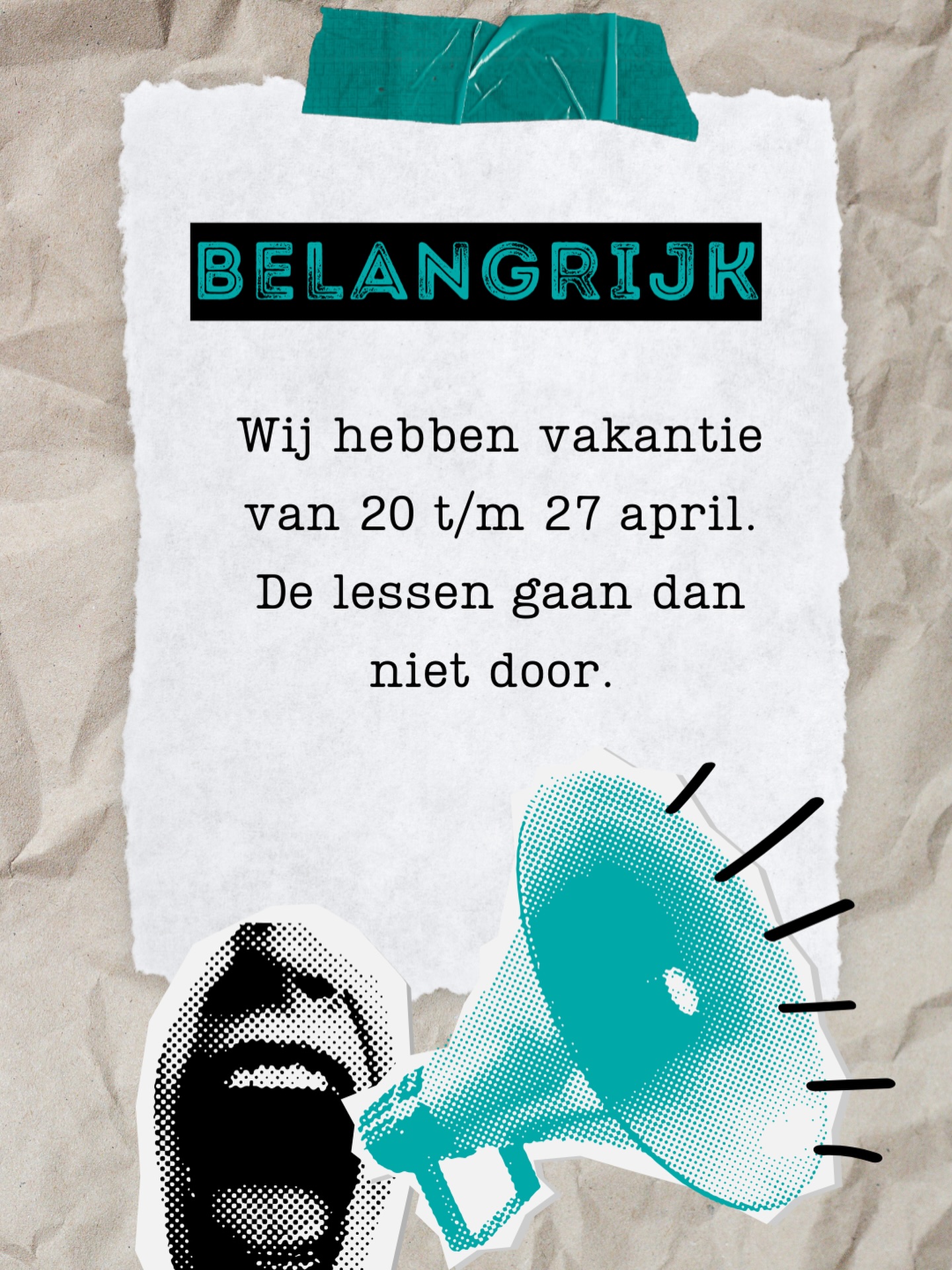 π¨ BELANGRIJK β VAKANTIESLUITING π¨
Beste sporters,
Van 20 t/m 27 april is onze sportschool gesloten in verband met vakantie. Even als van 6 t/m 25 juli.
In deze periode gaan alle lessen en trainingen niet door.
Vanaf 28 april staan we weer fris en vol energie voor jullie klaar πͺπ₯
Geniet van de vakantie en blijf in beweging!
#nijmankickboxing #kickboksen #sportschool #vakantie #gesloten geenlessen training fitblijven sporten kickboxing totsnel teamnijman