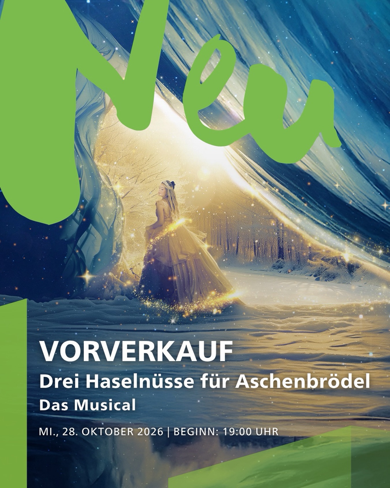 Startseite 6 ✨Am 28. Oktober wird es märchenhaft: Mit dem Musical “Drei Haselnüsse für Aschenbrödel” kommt ein zeitloser Weihnachtsklassiker zu uns auf die Bühne der OsnabrückHalle! 🎄🎶
Ein emotionales, mitreißendes Erlebnis für die ganze Familie. 👨👩👧👦
✨ Drei Haselnüsse für Aschenbrödel – Das Musical
📆 Mittwoch, 28. Oktober 2026
🕒 19:00 Uhr
📍 OsnabrückHalle
🎟️ Jetzt Tickets sichern und die Magie des Kultfilms live auf der Bühne der OsnabrückHalle erleben!
#OsnabrückHalle #3HaselnüssefürAschenbrödel #Musical