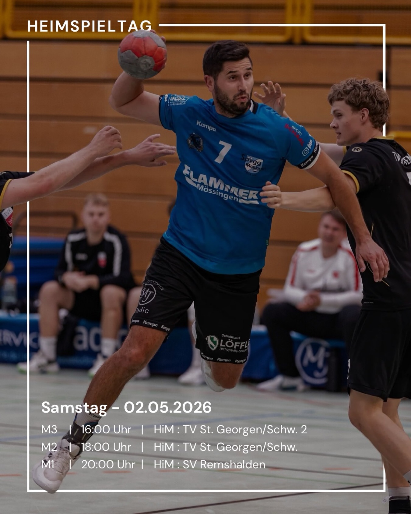 Ein letztes Mal heißt es Heimspieltag in der Steinlachhalle!💙🤍Kommt vorbei und feuert uns....