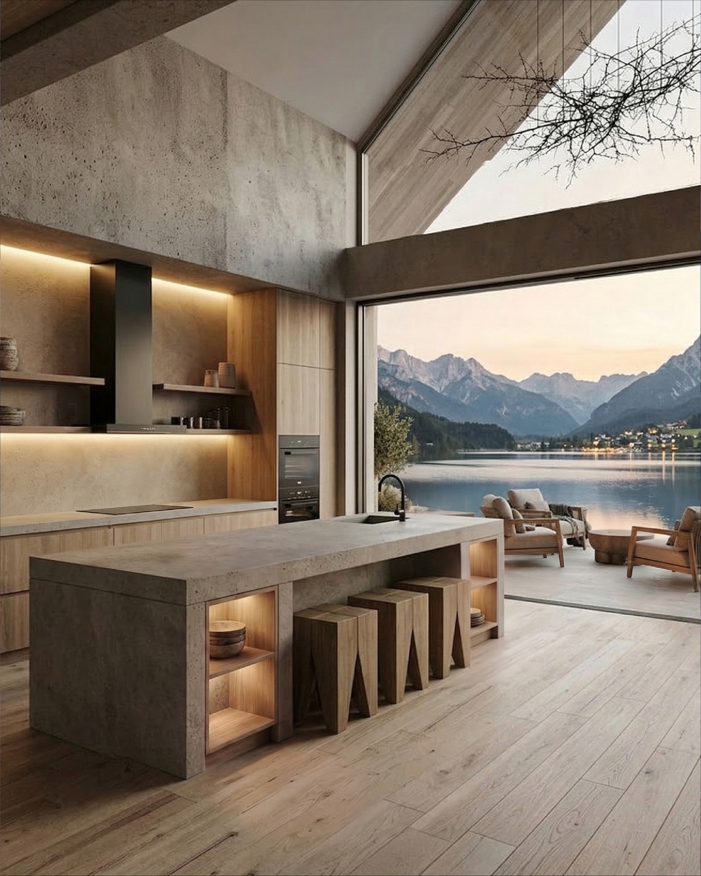 The lake was never meant to be a view. It was meant to be part of the room.
Residence in Italy, designed around one idea: that nature should not stop at the window. Floor-to-ceiling glass, natural stone, light wood, and linen, a palette drawn directly from the water and the landscape beyond it.
Slow living, built in.
#KitzigDesignStudios #HausAmSee #LakesideResidence #ResidentialDesign #LuxuryInteriors #InteriorDesign #DesignBeyondBoundaries #ItalyDesign #SlowLiving #NaturalMaterials #PrivateResidence