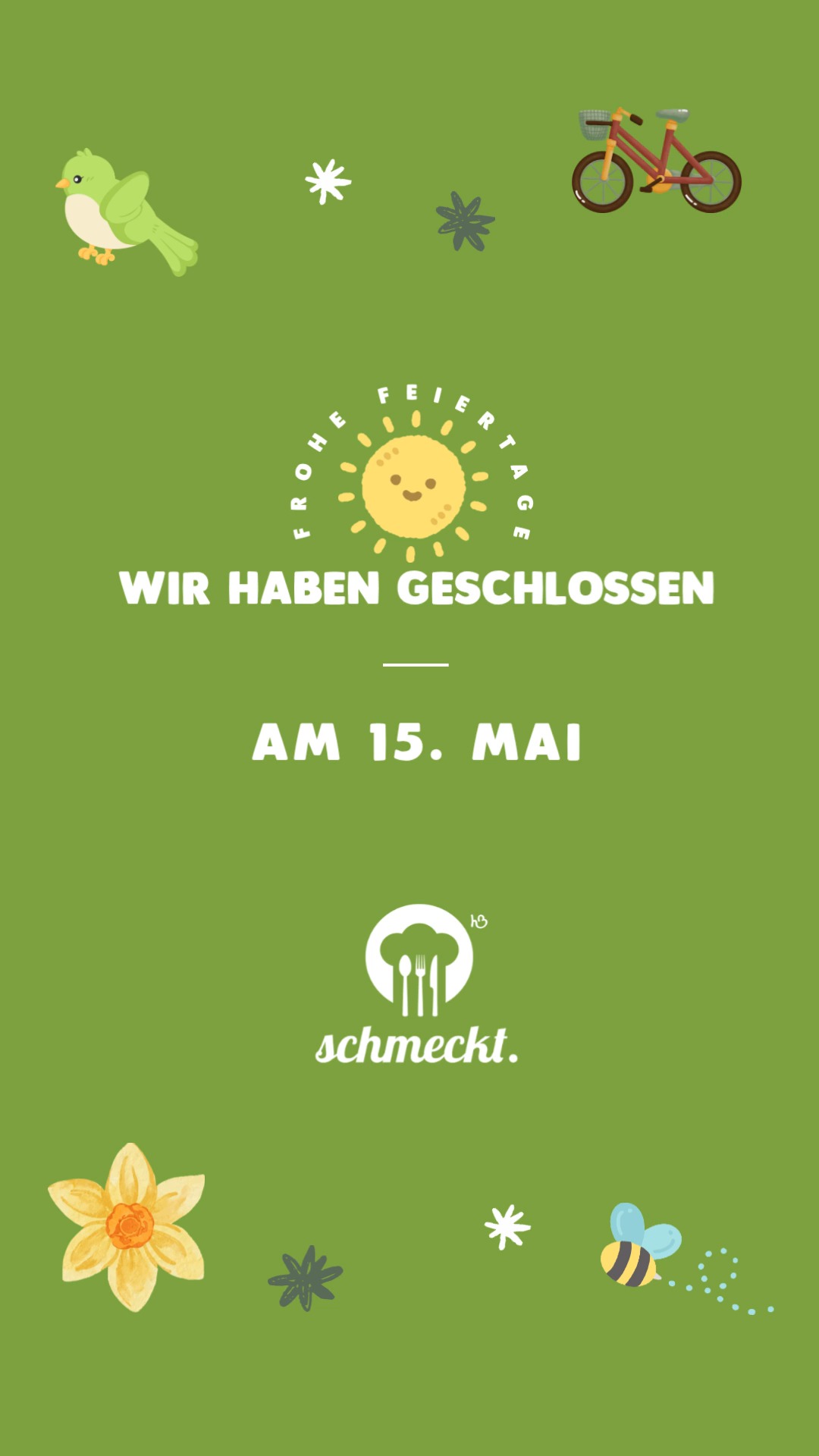 Liebe h3 schmeckt-Freunde, 🥨☕
das lange Wochenende steht vor der Tür! Damit auch unser Team mal kurz die Schürzen ablegen und neue Energie (und Inspiration!) tanken kann, bleibt unser Cantina am Brückentag, dem 15. Mai, geschlossen. 💤
Wir wünschen euch vier wunderbare Tage voller Genuss! Ob beim ersten Angrillen im Garten, einem gemütlichen Frühstück im Bett oder beim Picknick in der Sonne – macht es euch richtig lecker und genießt die gemeinsame Zeit mit euren Liebsten. ☀️🥐
Wir freuen uns darauf, euch ab Montag wieder mit frischem Duft und bester Laune bei uns begrüßen zu dürfen!
Lasst es euch gutgehen! 🧡✨
Euer Team von h3 schmeckt.
#PauseGönnen #h3schmeckt #H3Group #OelsnitzErzgebirge