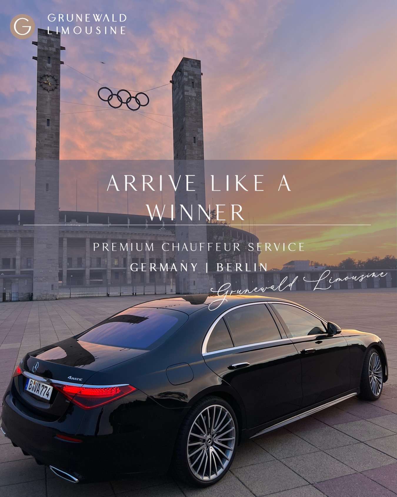 Game day in Berlin. The atmosphere around the Olympiastadion is electric, and every detail matters when the stakes are this high. Arriving in a Mercedes S-Class, because the journey should match the occasion. Arrive like a winner 🏆 #dfbpokal #mercedessclass #chauffeurservice #berlin #visitberlin