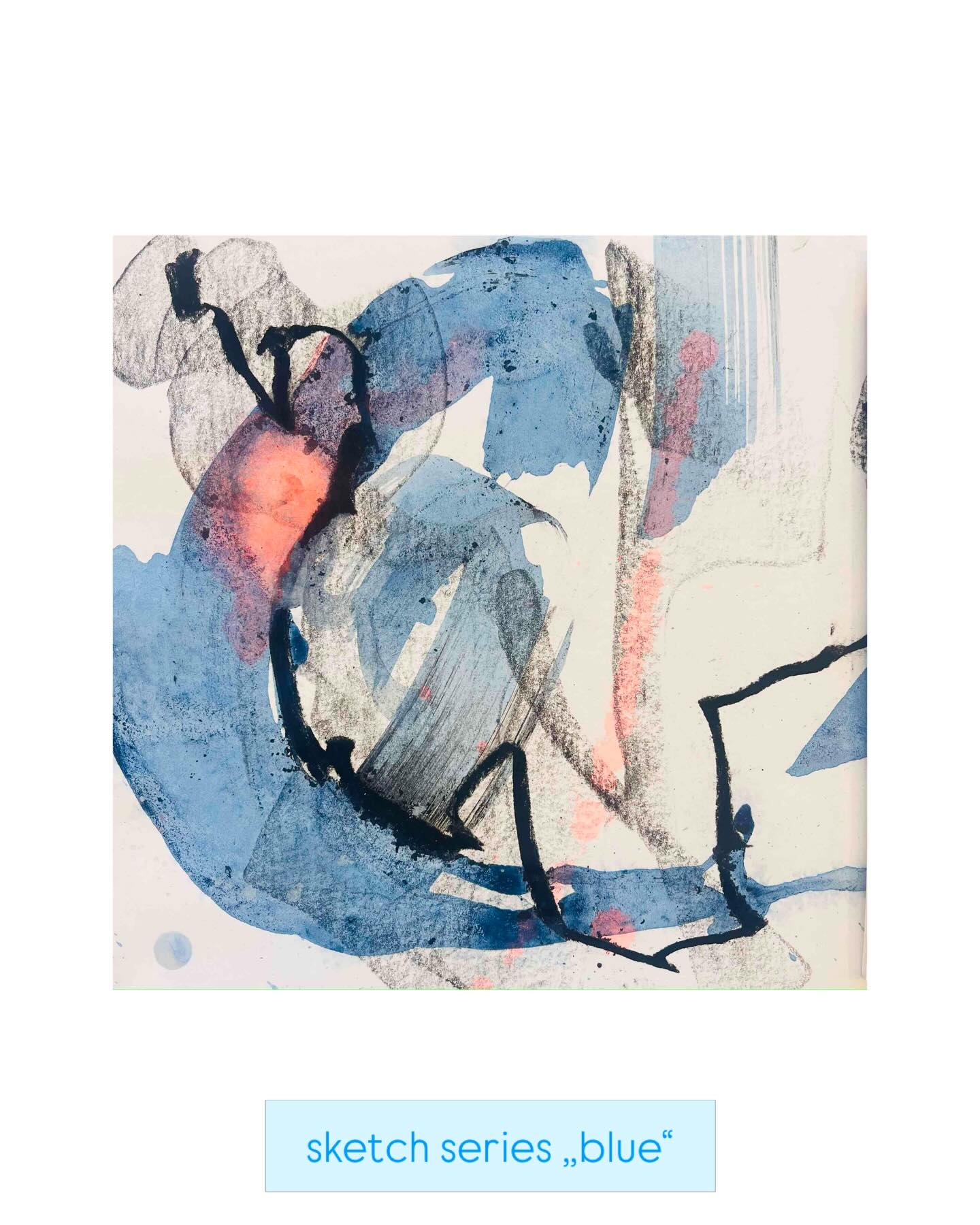 Drei Skizzen in Blau Ich mag es, wenn Ordnung und Chaos ein Bild gleichzeitig bestimmen, eine klare…