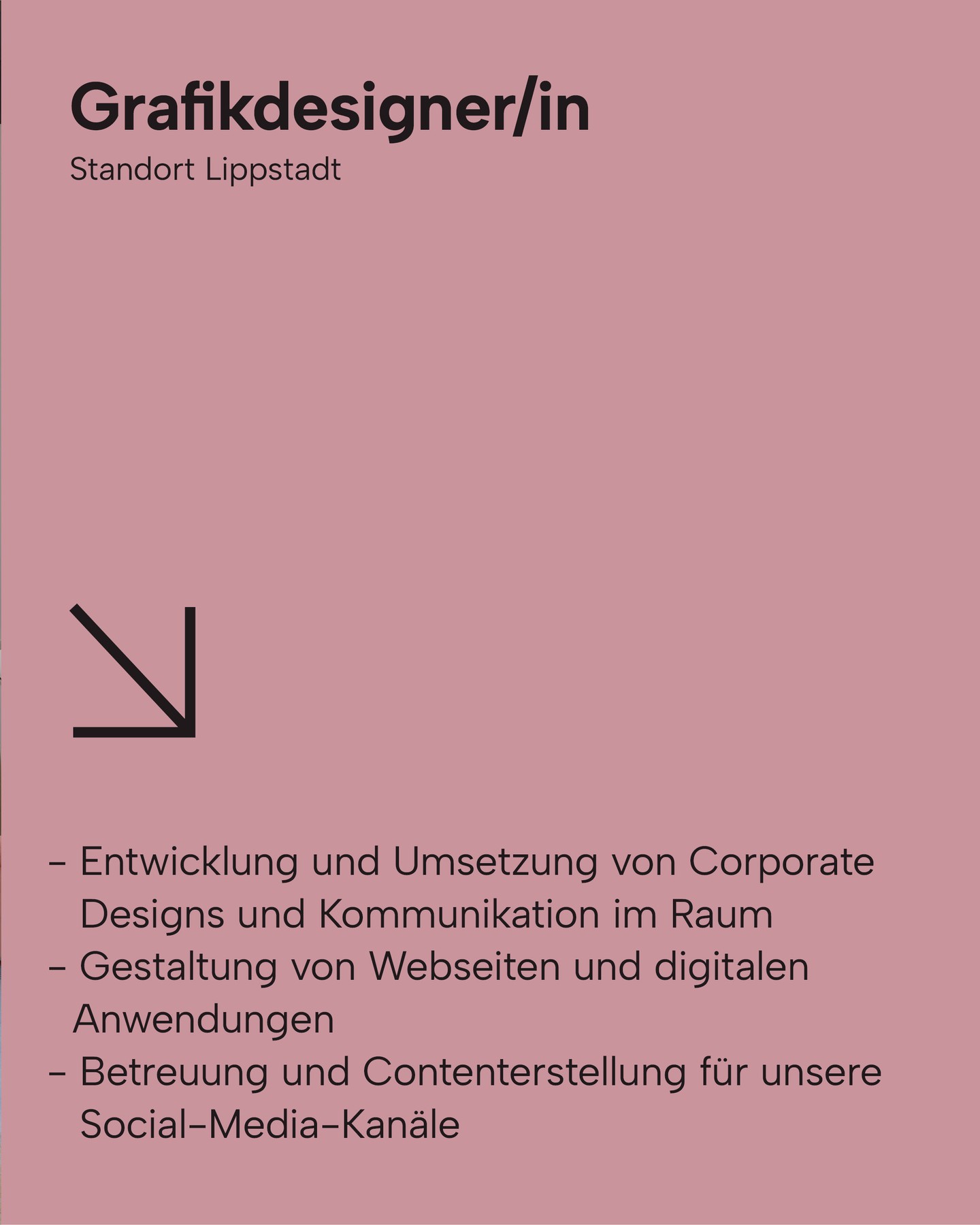We are hiring.
Gestaltet mit uns Räume und Marken, die Menschen begeistern.
Zur Verstärkung unserer Teams suchen wir:
Innenarchitekt / Architekt (m/w/d) als Projektleitung für unser Studio in Düsseldorf
Grafikdesigner (m/w/d) für unser Studio in Lippstadt
Wenn ihr Lust auf abwechslungsreiche Projekte für namhafte Kunden im In- und Ausland habt, motiviert und eigenverantwortlich Arbeiten möchtet, dann schickt uns eure vollständigen Bewerbungsunterlagen an: career@kitzig.com
Weitere Infos über den Link in der BIO.
kitzig.com/karriere
Wir freuen uns auf euch.
#kitzigdesignstudios #interiordesigner #newjob #wearehiring #newperspectives #interiordesignerjob #interiordesignerwanted #communicationdesigner
