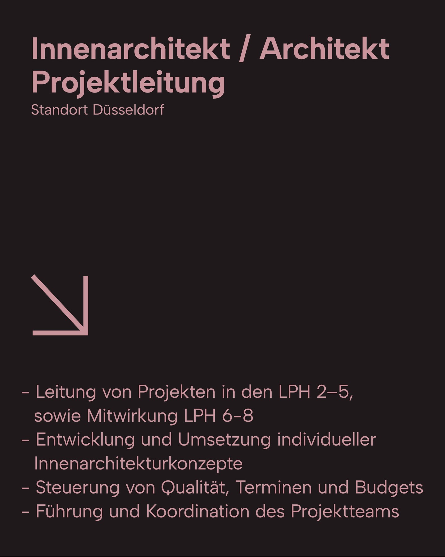 We are hiring.
Gestaltet mit uns Räume und Marken, die Menschen begeistern.
Zur Verstärkung unserer Teams suchen wir:
Innenarchitekt / Architekt (m/w/d) als Projektleitung für unser Studio in Düsseldorf
Grafikdesigner (m/w/d) für unser Studio in Lippstadt
Wenn ihr Lust auf abwechslungsreiche Projekte für namhafte Kunden im In- und Ausland habt, motiviert und eigenverantwortlich Arbeiten möchtet, dann schickt uns eure vollständigen Bewerbungsunterlagen an: career@kitzig.com
Weitere Infos über den Link in der BIO.
kitzig.com/karriere
Wir freuen uns auf euch.
#kitzigdesignstudios #interiordesigner #newjob #wearehiring #newperspectives #interiordesignerjob #interiordesignerwanted #communicationdesigner
