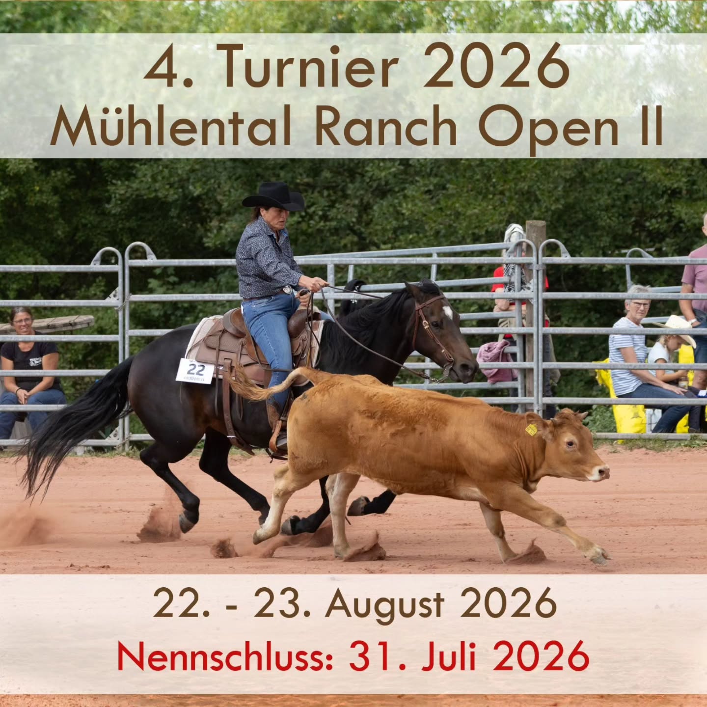 In 4 Wochen ist unser nächstes Turnier.
Morgen ist Nennschluss.
Also noch schnell anmelden.
#ranchhorseturnier #ranchhorsev #ranchhorse #ranchhorsecup #mühlentalranch