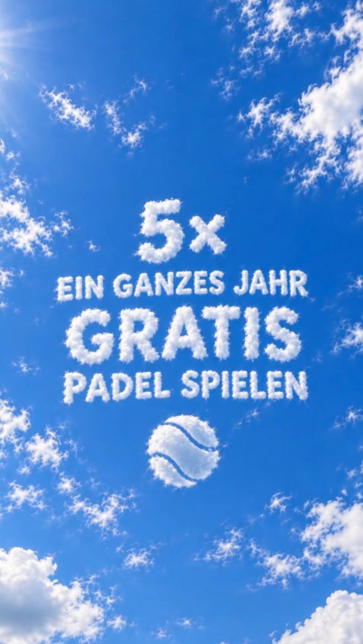 Das Zeichen war eindeutig. 😱🌤️Wir verlosen 5x ein ganzes Jahr GRATIS Padel spielen. 🎾....