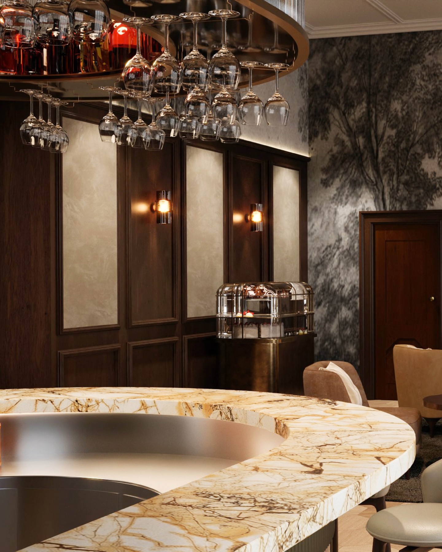 Schloss Lerbach, Bergisch Gladbach
The revitalization of Schloss Lerbach transforms the historic site into a 4-star superior hotel, creating a sensitive dialogue between history and contemporary interior design. The concept carefully preserves and integrates key historic elements. Custom wooden cabinets, the conservatory’s tiled floor, and original fireplaces have been restored and woven into the new concept.
#KitzigDesignStudios #Hospitality #Interiordesign
