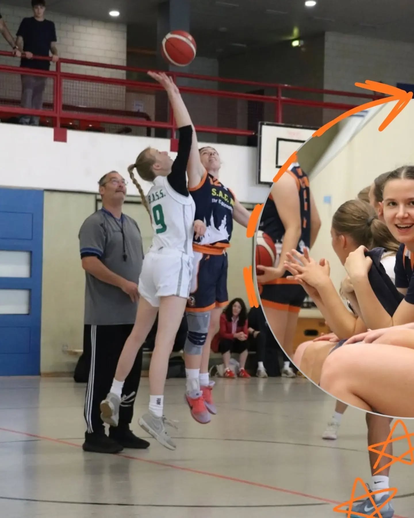 DaOLvs BASS Am Sonntag machten wir uns auf den Weg in den tiefen Süden, um gegen den Aufsteiger BASS 2 zu spielen. Wir trafen jedoch auf keine Unbekannten: uns waren die Spielerinnen alle aus den Jugendteams geläufig. Was auch daran liegt, dass unser "Damenteam" ebenfalls aktuell im Schnitt u20 ist (und mit Hinblick auf die WNBL als Leistungskader aufgebaut wird). Das Spiel startete zwar intensiv, aber auf beiden Seiten nur wenig von Erfolg gekrönt. Immer wieder kamen wir zum Korb durch, konnten uns dafür aber nicht belohnen. Den Befreiungsschlag gab es in der fünften Spielminuten, als endlich der erste Dreier fiel. Defensiv wurde übers gesamte Feld gearbeitet, damit BASS nur schwer in ihr Spiel kamen. Am eigenen Brett blieb es weiter schwer: 9 von 11 Punkten wurden an der Freiwurflinie erzielt. Im zweiten Viertel blieb weiter das Scoring aus, zusätzlich passierten 2, 3 einfache Fehler und BASS bestrafte das mit Fastbreaks und schnellen Punkten. Wir versuchten uns davon nicht beeindrucken zu lassen, aber erneut musste die 5. Spielminute anbrechen, bis sich unsere Scoreanzeige weiter drehte.
Mittlerweile lief das Spiel schon gute 1,5h und wir hatten noch eine ganze Halbzeit zu Spielen. Mit 31:30 ging es in die große Pause. Es galt fokussiert zu bleiben und sich von den zahlreichen Unterbrechungen nicht aus dem Konzept bringen zu lassen.
Im dritten Viertel konnte sich jedoch kein Team weiter absetzen, dafür wurde viiiiel Zeit an der Freiwurflinie verbracht.
Erst im letzten Viertel fielen endlich mehr Punkte aus dem Spiel heraus und auch einige Dreier fanden ihr Ziel. BASS fand weiterhin keine Lösung gegen unseren defensiven Druck, sodass wir dieses Viertel und letztlich auch das Spiel deutlich für uns entscheiden konnten. 63:49 #einheitpankowbasketball #pankowbasketball #pankowergirls #playlikeagirl